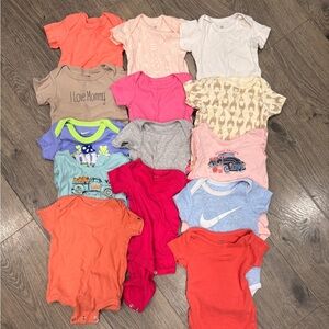 14 baby onesies 3-6